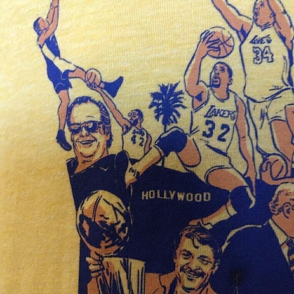 LA Lakers NBA Basketball Lebron James Yellow Men's Unisex T-Shirt XL Purehoop - Picture 6 of 9